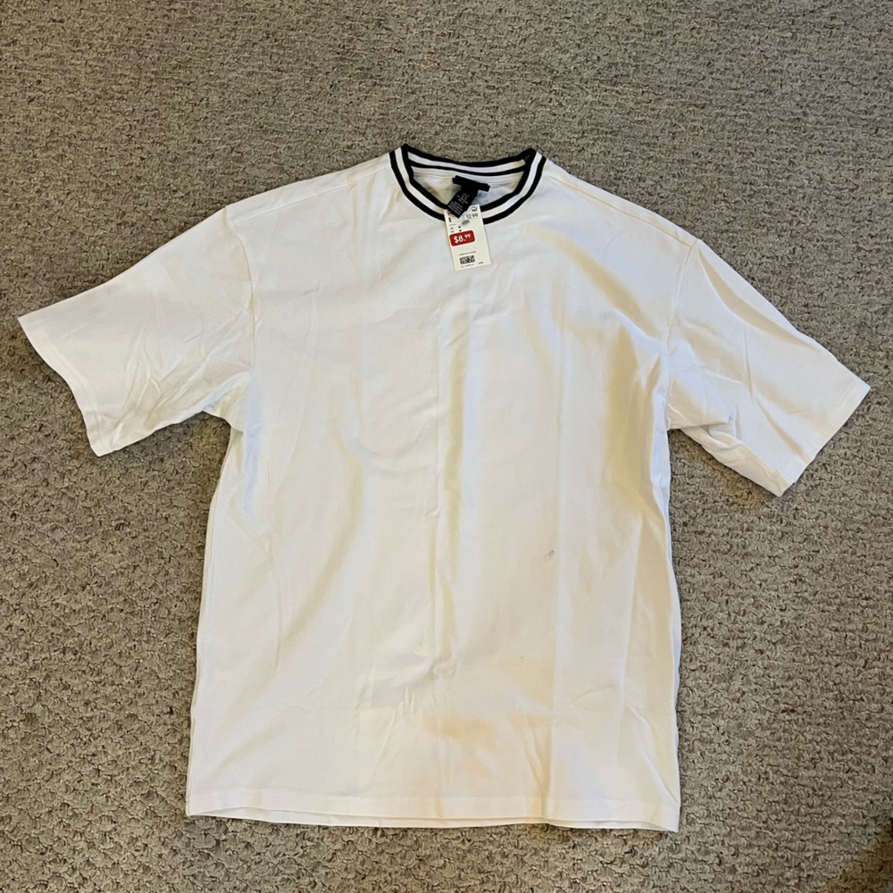 H&M MENS White Short Sleeve